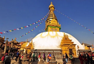Ступа Сваямбунатх в Катманду в Непале