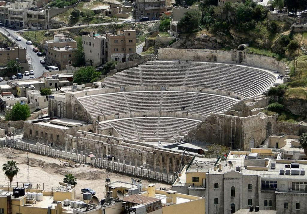 Римский амфитеатр в Аммане в Иордании